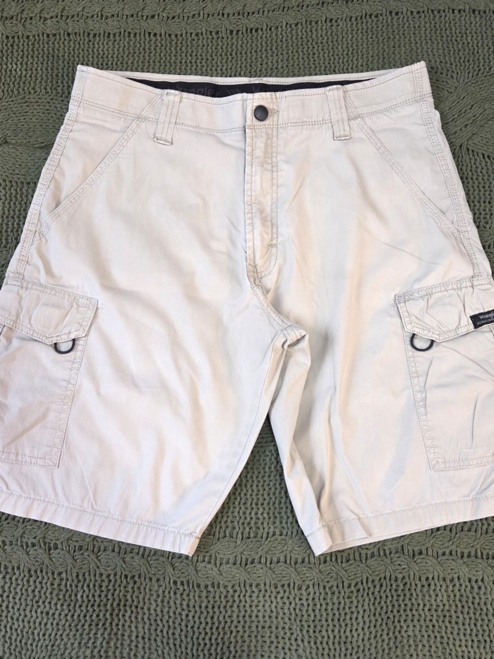 Wrangler Stretch Cargo Shorts Relaxed Utility Outdoor Beige